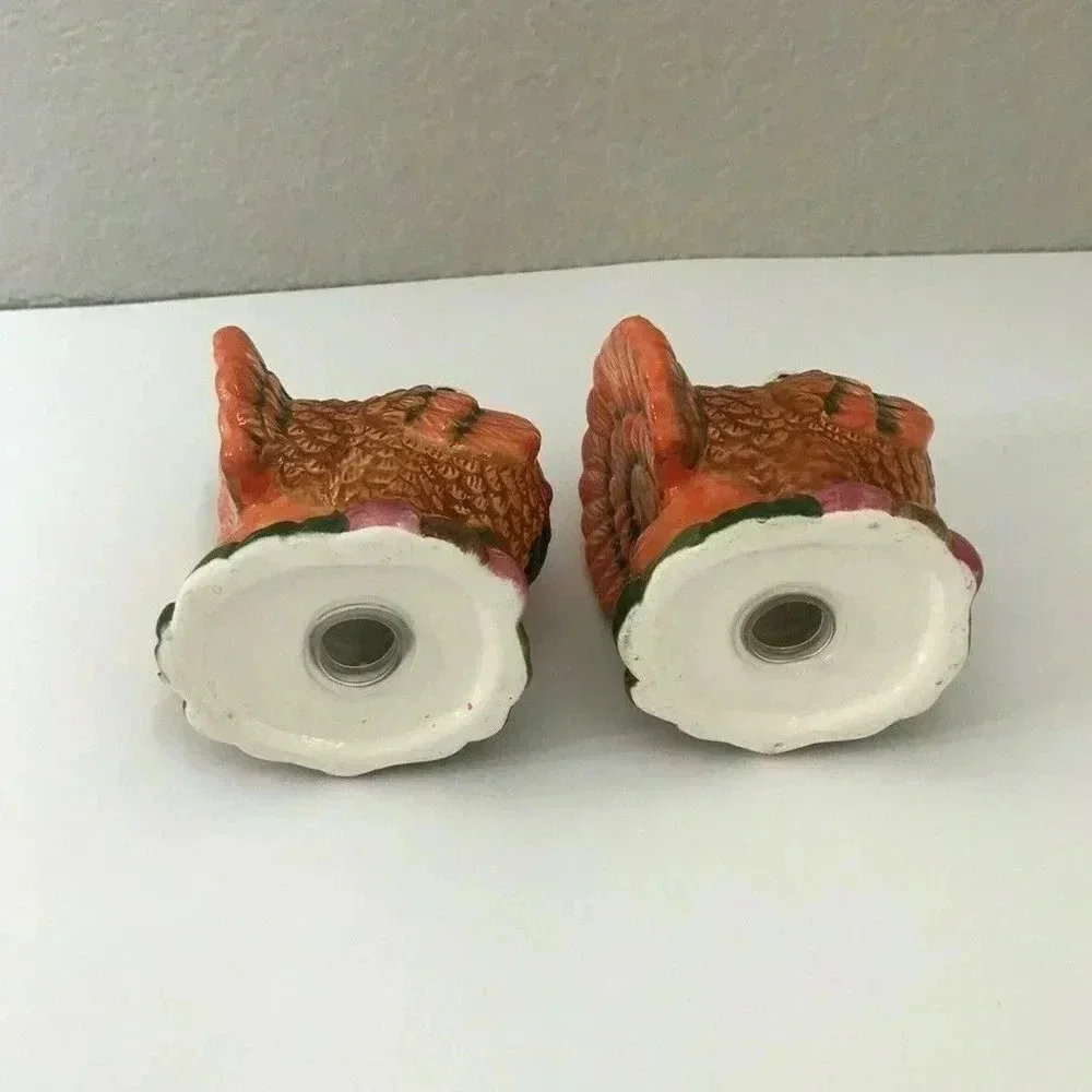 Vintage Fall Turkey Thanksgiving Salt & Pepper Shaker Set